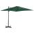 Umbrelă în consolă cu stâlp din aluminiu, verde, 250x250 cm GartenMobel Dekor