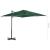 Umbrelă în consolă cu stâlp din aluminiu, verde, 250x250 cm GartenMobel Dekor