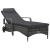 Șezlong de plajă cu roți, gri, poliratan GartenMobel Dekor