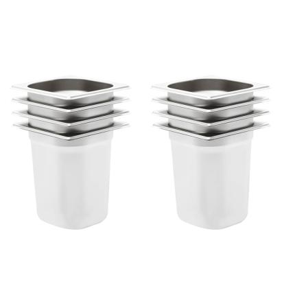 Recipiente Gastronorm 8 buc. GN 1/6 200 mm oțel inoxidabil GartenMobel Dekor