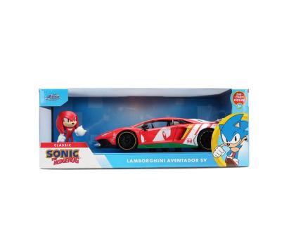 JADA SONIC ARICIUL SET FIGURINA SONIC SI MASINUTA METALICA LAMBORGHINI AVENTADOR SV SCARA 1 LA 24 SuperHeroes ToysZone