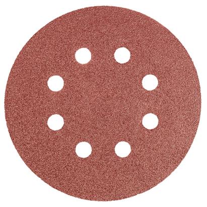 Discuri abrazive 125mm K80 5buc. cu 8 gauri GRAPHITE 55H941 HardWork ToolsRange