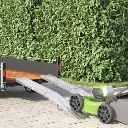 Rampă de Încărcare 2 pcs Argintiu 166 x 22,5 x 4,5 cm GartenMobel Dekor