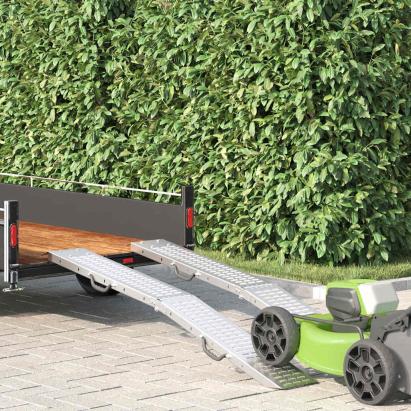 Rampă de Încărcare 2 pcs Argintiu 185 x 22,5 x 4,5 cm GartenMobel Dekor