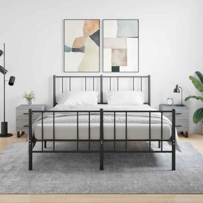 Noptiere, 2 buc., gri sonoma, 40x35x47,5 cm, lemn compozit GartenMobel Dekor