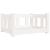 Pat de câini, alb, 55,5x45,5x28 cm, lemn masiv de pin GartenMobel Dekor