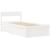 Cadru pat fără saltea, alb, 100x200 cm, lemn masiv pin GartenMobel Dekor