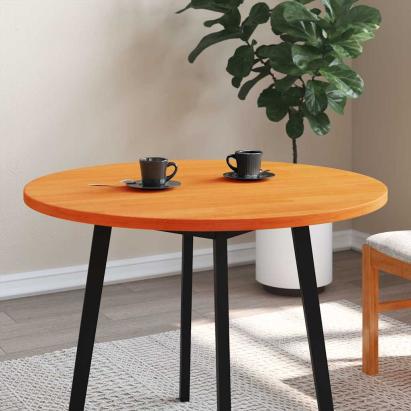 Blat de masă rotund, maro ceruit, Ø90x2,5 cm, lemn masiv de pin GartenMobel Dekor