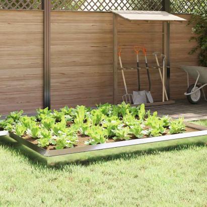 Gard pentru melci Argintiu 100 x 3,5 x 25 cm Oţel inoxidabil GartenMobel Dekor