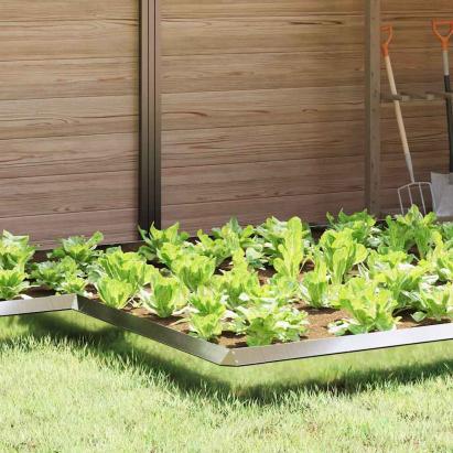 Gard pentru melci 4 pcs Argintiu 13,5 x 13,5 x 25 cm GartenMobel Dekor