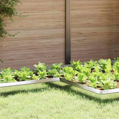 Gard pentru melci 4 pcs Argintiu 10 x 10 x 25 cm GartenMobel Dekor