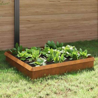 Garduri pentru melci 8 pcs Ruginit Oțel rezistent de intemperii GartenMobel Dekor