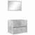 Set de mobilier pentru baie Gri din beton Lemn compozit GartenMobel Dekor