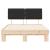 Cadru de pat cu tăblie tapițată cu headboard Negru 140 x 200 cm GartenMobel Dekor