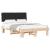 Cadru de pat cu tăblie tapițată cu headboard Negru 120 x 190 cm GartenMobel Dekor