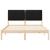Cadru de pat cu tăblie tapițată cu headboard Negru 135 x 190 cm GartenMobel Dekor