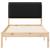 Cadru de pat cu tăblie tapițată cu headboard Negru 90 x 190 cm GartenMobel Dekor