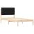 Cadru de pat cu tăblie tapițată cu headboard Negru 75 x 190 cm GartenMobel Dekor