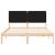 Cadru de pat cu tăblie tapițată cu headboard Negru 150 x 200 cm GartenMobel Dekor