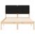 Cadru de pat cu tăblie tapițată cu headboard Negru 120 x 190 cm GartenMobel Dekor