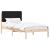 Cadru de pat cu tăblie tapițată cu headboard Negru 100 x 200 cm GartenMobel Dekor