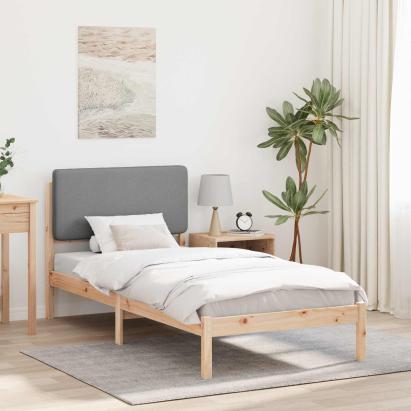 Cadru de pat cu tăblie tapițată Gri deschis 80 x 200 cm GartenMobel Dekor