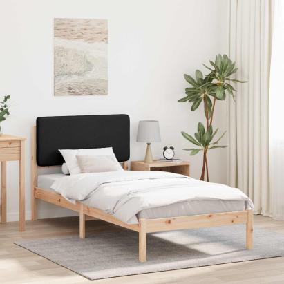 Cadru de pat cu tăblie tapițată cu headboard Negru 80 x 200 cm GartenMobel Dekor