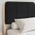 Cadru de pat cu tăblie tapițată cu headboard Negru 160 x 200 cm GartenMobel Dekor