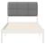 Cadru de pat cu tăblie tapițată Gri deschis 90 x 200 cm GartenMobel Dekor