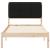 Cadru de pat cu tăblie tapițată cu headboard Negru 90 x 190 cm GartenMobel Dekor