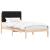 Cadru de pat cu tăblie tapițată cu headboard Negru 90 x 190 cm GartenMobel Dekor