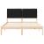 Cadru de pat cu tăblie tapițată cu headboard Negru 140 x 200 cm GartenMobel Dekor
