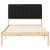 Cadru de pat cu tăblie tapițată cu headboard Negru 100 x 200 cm GartenMobel Dekor