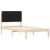 Cadru de pat cu tăblie tapițată cu headboard Negru 90 x 190 cm GartenMobel Dekor