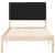 Cadru de pat cu tăblie tapițată cu headboard Negru 90 x 190 cm GartenMobel Dekor