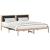 Cadru de pat cu headboard Negru 180 x 200 cm Lemn de pin masiv GartenMobel Dekor