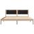 Cadru de pat cu headboard Negru 180 x 200 cm Lemn de pin masiv GartenMobel Dekor