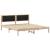 Cadru de pat cu headboard Negru 180 x 200 cm Lemn de pin masiv GartenMobel Dekor