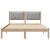 Cadru de pat Gri deschis 160 x 200 cm Lemn de pin masiv GartenMobel Dekor
