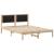 Cadru de pat cu headboard Negru 160 x 200 cm Lemn de pin masiv GartenMobel Dekor