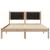 Cadru de pat cu headboard Negru 160 x 200 cm Lemn de pin masiv GartenMobel Dekor