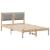 Cadru de pat Gri deschis 120 x 200 cm Lemn de pin masiv GartenMobel Dekor