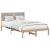 Cadru de pat Gri deschis 120 x 200 cm Lemn de pin masiv GartenMobel Dekor