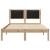 Cadru de pat cu headboard Negru 120 x 200 cm Lemn de pin masiv GartenMobel Dekor