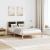 Cadru de pat cu headboard Negru 120 x 200 cm Lemn de pin masiv GartenMobel Dekor