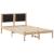 Cadru de pat cu headboard Negru 120 x 200 cm Lemn de pin masiv GartenMobel Dekor