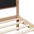 Cadru de pat cu headboard Negru 120 x 200 cm Lemn de pin masiv GartenMobel Dekor