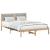 Cadru de pat Gri deschis 140 x 190 cm Lemn de pin masiv GartenMobel Dekor