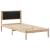 Cadru de pat cu headboard Negru 100 x 200 cm Lemn de pin masiv GartenMobel Dekor