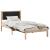 Cadru de pat cu headboard Negru 100 x 200 cm Lemn de pin masiv GartenMobel Dekor